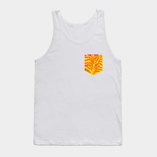 Colorful Zebra Pocket Tank Top